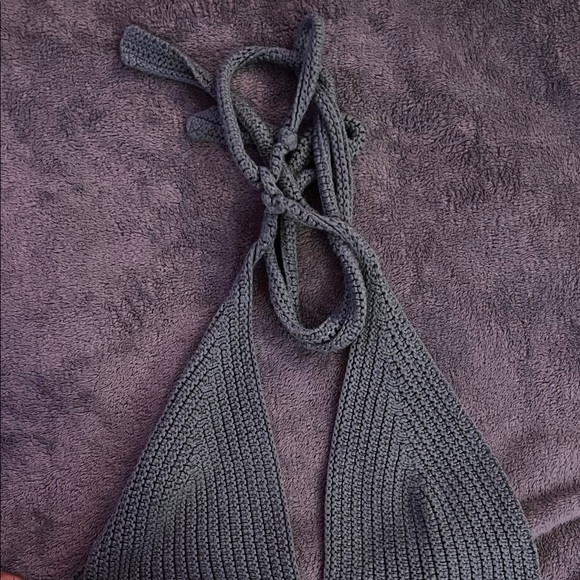 Chic Olive Crochet Halter Top - Picture 3 of 4